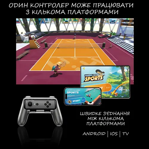 Бездротовий ігровий контролер Lethigh L05 Motion Sensing з датчиком руху, Bluetooth 5.3, акумулятор 1050 mAh, вібрація - фото 7