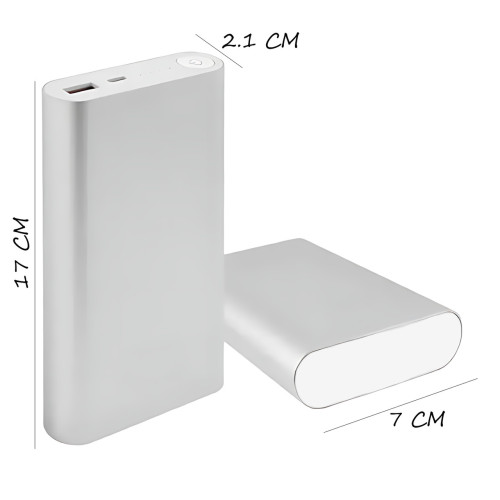 Повербанк Power Bank A 20800 mAh (реальна ємність 9600 mAh) металевий корпус, 1×USB 2.1A, Li-Pol, індикатор заряду - фото 8