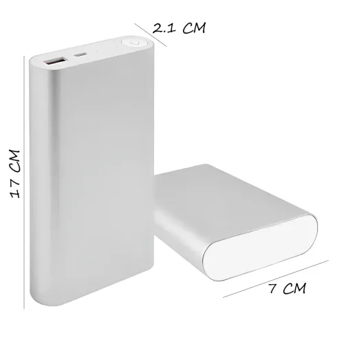 Повербанк Power Bank A 20800 mAh (реальна ємність 9600 mAh) металевий корпус, 1×USB 2.1A, Li-Pol, індикатор заряду - фото 8