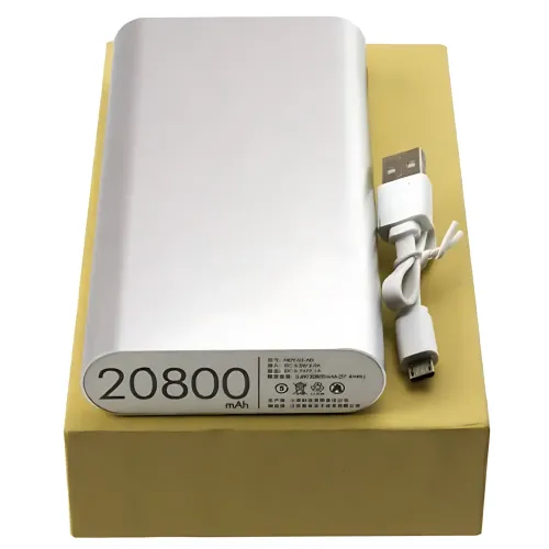 Повербанк Power Bank A 20800 mAh (реальна ємність 9600 mAh) металевий корпус, 1×USB 2.1A, Li-Pol, індикатор заряду - фото 9