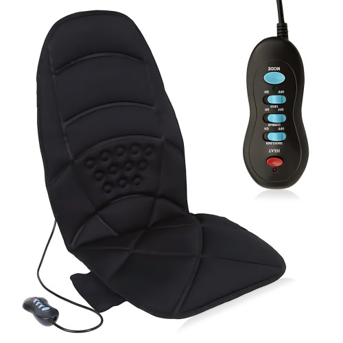 Массажная накидка на кресло с подогревом Cushion HL-889, 5 массажных элементов, 3 зоны массажа, пульт ДУ, питание 220В/12В - фото 6