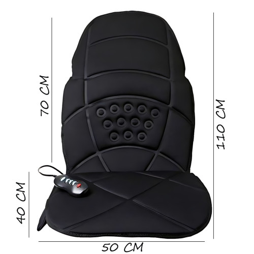 Массажная накидка на кресло с подогревом Cushion HL-889, 5 массажных элементов, 3 зоны массажа, пульт ДУ, питание 220В/12В - фото 7