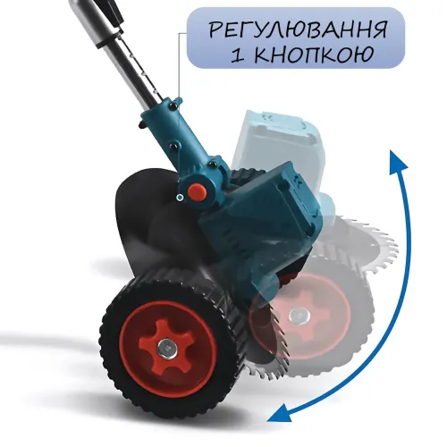 Аккумуляторная газонокосилка-триммер MFG-809 48V 4Ah, 800Вт, 2 АКБ, на колесах, телескопическая штанга 90–122 см, 10000 об/мин - фото 9