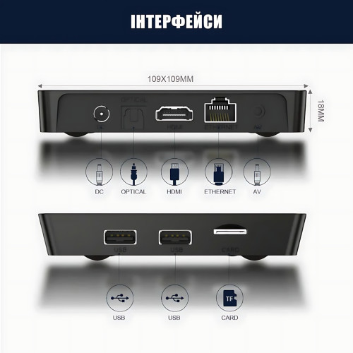 Смарт-тв приставка X96Q PRO 2/16 ГБ Android 10, 4K Ultra HD, WiFi, LAN, HDMI, AV, медіаплеєр для телевізора, Smart TV Box X96Q - фото 8