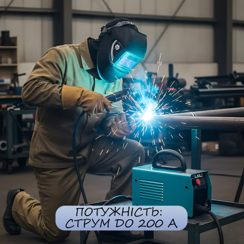 Інверторний зварювальний апарат KRAFFTEC M2 200 А 220 В, напівавтомат MIG/MAG/TIG/MMMA, IGBT, цифровий дисплей, 4.5 кВт, 1.6-3.0 м - фото 6