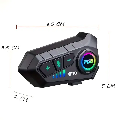 Бездротова мотогарнітура Y10 Bluetooth 5.3 для шолома, HiFi звук, шумозаглушення, 30 год розмови, м'який мікрофон, Type-C - фото 9