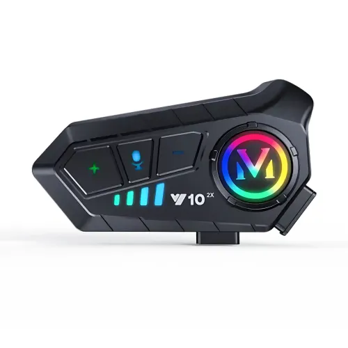 Бездротова мотогарнітура Y10 Bluetooth 5.3 для шолома, HiFi звук, шумозаглушення, 30 год розмови, м'який мікрофон, Type-C - фото 2