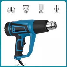 Фен будівельний промисловий Hot Air Gun X512 1600W з регулюванням температури, 2 режими, 4 насадки, термофен для зняття фарби