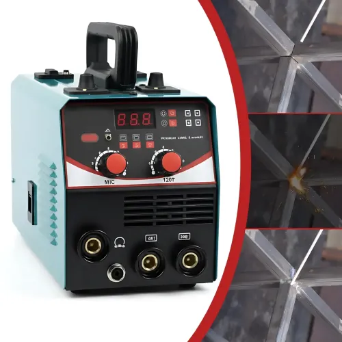 Сварочный аппарат инверторный полуавтомат KRAFFTEC MIG/MMA 120–400A 220V, IGBT, с дисплеем, сварка без газа (flux), до 3.2 мм