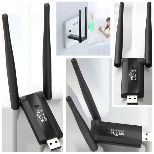 Wi-Fi репитер AND 5558 USB 2.4GHz, усилитель сигнала до 100 Мбит/с, 2 антенны, питание 5V, радиус 20 м, ретранслятор для роутера - фото 15
