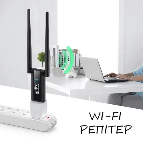 Wi-Fi репитер AND 5558 USB 2.4GHz, усилитель сигнала до 100 Мбит/с, 2 антенны, питание 5V, радиус 20 м, ретранслятор для роутера - фото 17
