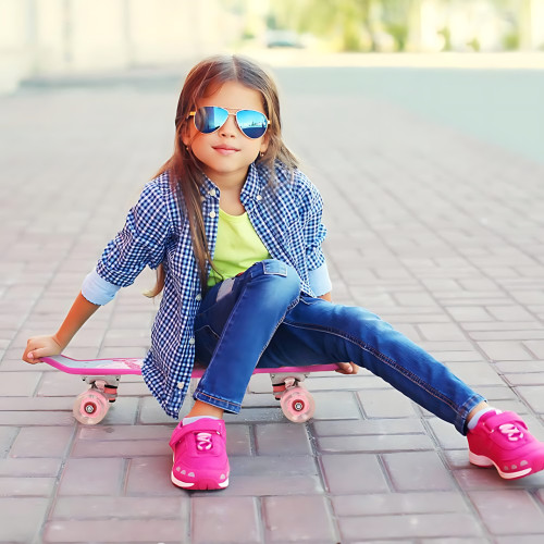 Скейтборд Penny Board 22 Aspink Единорог розовый со светящимися колесами и ручкой, детский пенни борд до 80 кг, ABEC-7, пластик - фото 3