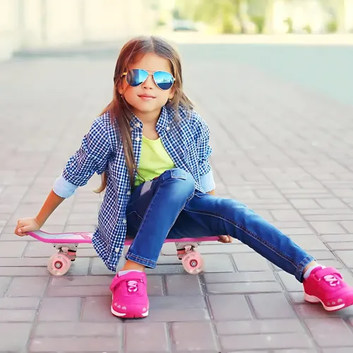 Скейтборд Penny Board 22 Aspink Єдиноріг рожевий з підсвіткою колес та ручкою, дитячий пінні борд до 80 кг, ABEC-7, пластик - фото 9
