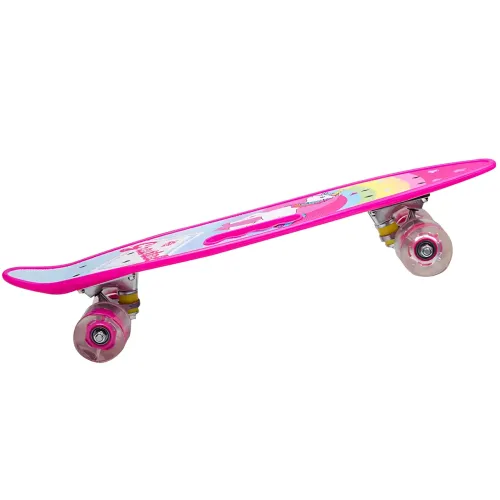 Скейтборд Penny Board 22 Aspink Єдиноріг рожевий з підсвіткою колес та ручкою, дитячий пінні борд до 80 кг, ABEC-7, пластик - фото 6