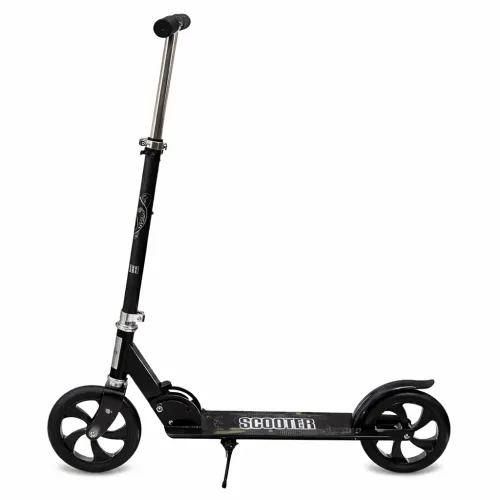 Самокат двоколісний міський Scooter 200 мм PU, складаний, з ручним і ножним гальмом, ABEC-7, до 90 кг, кермо 73-96 см Блакитний - фото 3