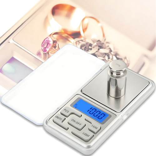 Ювелирные электронные весы QCP-01, точность 0,1 г, LCD дисплей с подсветкой, 4 единицы измерения, калибровка, с крышкой, до 200 г - фото 4
