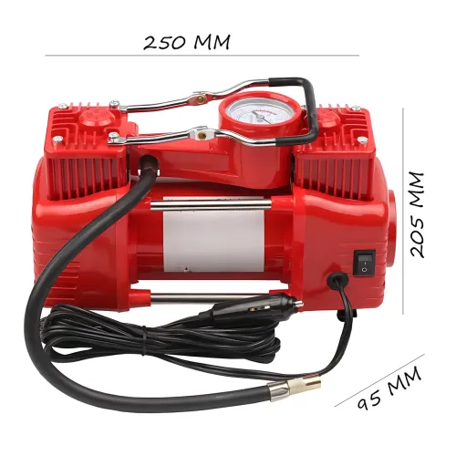 Автомобильный компрессор RED MA810 12V 85 л/мин, автокомпрессор 10 атм с манометром, ремкомплект для шин, питание от прикуривателя - фото 18