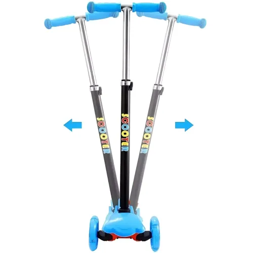 Дитячий триколісний самокат Best Scooter 905 зі світними колесами 110 мм, регульоване кермо, підшипники ABEC-7, до 40 кг Жовтогаря - фото 2