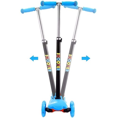 Детский трехколесный самокат Best Scooter 905 со светящимися колесами 110 мм, регулируемый руль, подшипники ABEC-7, до 40 кг Розовый - фото 3