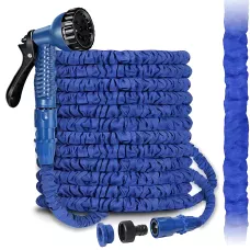 Садовий шланг для поливання V-HOSE PRO 120 м розтягувальний X-Hose, 4-шаровий латексний шланг із розпилювачем 7 режимів, 3/4