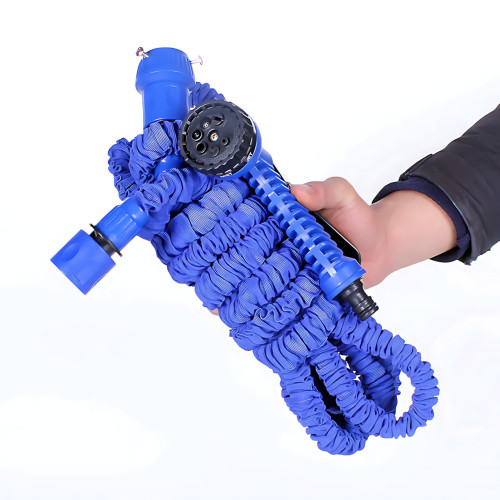 Садовый растягивающийся шланг для полива V-HOSE PRO 90 м X-Hose, 4-слойный латексный шланг, 7 режимов полива, фитинги 3/4 - фото 3