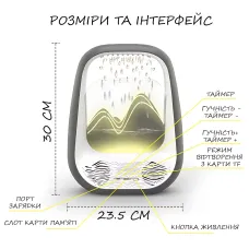 Бездротова колонка Reach Relaxing Rain з ефектом дощу, Bluetooth 5.3, RGB нічник, ароматерапія та зволоження, TF MicroSD