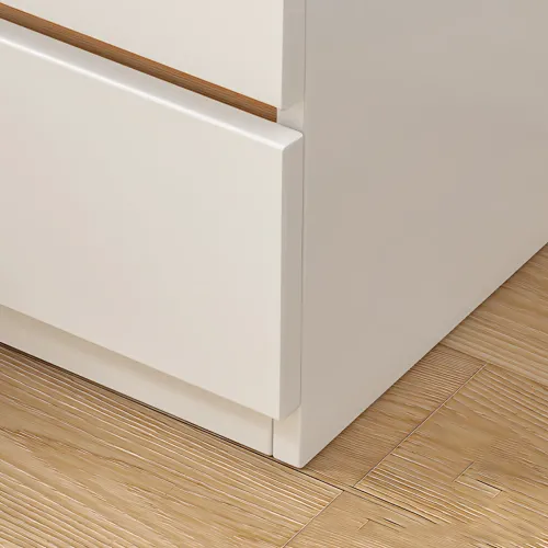 Тумбочка приліжкова STL-MD 78 біла 30×32×41 см, тумба для спальні з 2 шухлядами, компактна приліжкова тумба з ЛДСПо-коричневий - фото 5