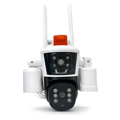 Вулична поворотна WiFi IP камера відеоспостереження 12MP 3 лінзи PTZ, автовідстеження, 10 × зум, нічне бачення, датчик руху - фото 4
