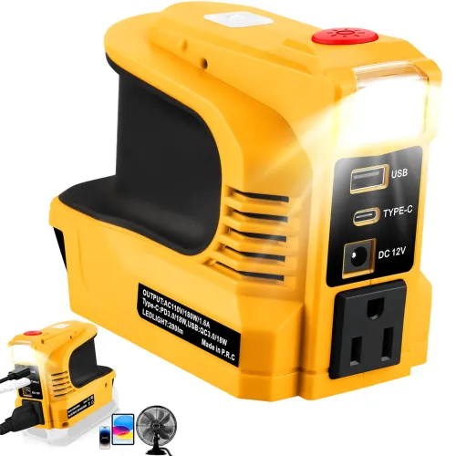Портативний інвертор напруги UIN12 180 W 20 V → 220 V для акумулятора електроінструмента, перетворювач живлення з розеткою 220 В - фото 3