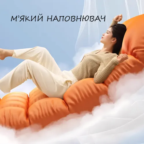 Кресло-качалка Y-03, раскладное кресло-кровать, механизм качания, мягкая обивка, каркас из металла, 145×60 см, оранжевый Синий - фото 4