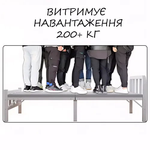 Складная кровать, NKD-03  усиленный стальной каркас, металлическое основание, раскладная портативная кровать, 190×80 см - фото 16