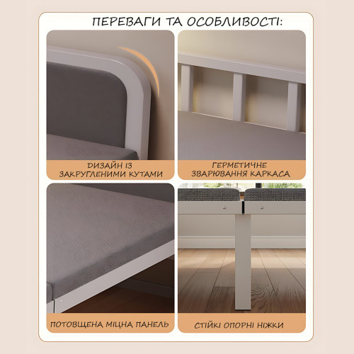 Складная кровать, NKD-03  усиленный стальной каркас, металлическое основание, раскладная портативная кровать, 190×80 см - фото 8