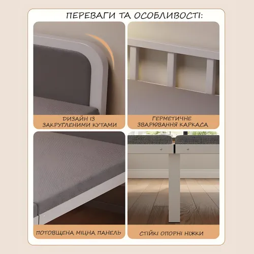 Складная кровать, NKD-03  усиленный стальной каркас, металлическое основание, раскладная портативная кровать, 190×80 см - фото 18