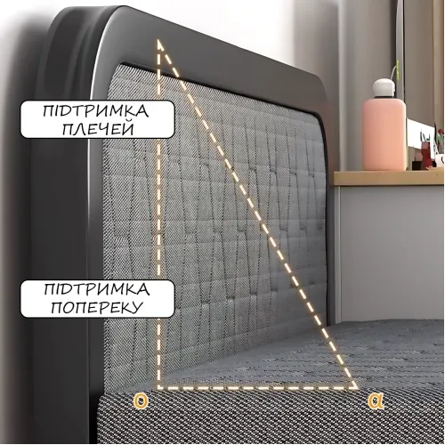 Складане ліжко NKD-04 зі спинкою, посилений металевий каркас, розкладне ліжко до 220 кг, 187×80×38 см - фото 5
