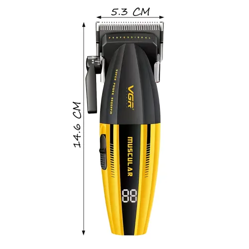 Професійна акумуляторна машинка для стриження волосся VGR V-285 9000 RPM MUSCULAR C1, роторний мотор, кераміко-сталеві леза - фото 9