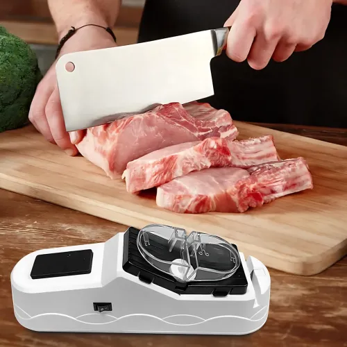 Електрична стругачка для ножів і ножиць 4в1 USB Electric Knife Sharpener, 5V, 23,5×6,5×9 см, алмазно-керамічна система - фото 5