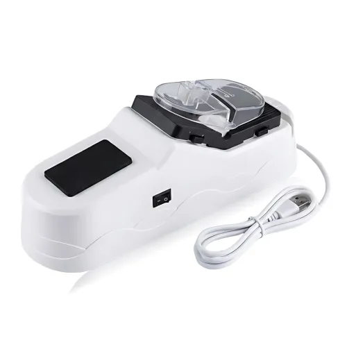 Електрична стругачка для ножів і ножиць 4в1 USB Electric Knife Sharpener, 5V, 23,5×6,5×9 см, алмазно-керамічна система - фото 2