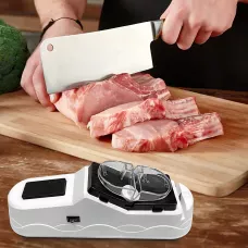 Електрична стругачка для ножів і ножиць 4в1 USB Electric Knife Sharpener, 5V, 23,5×6,5×9 см, алмазно-керамічна система