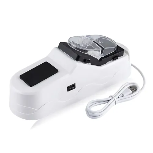 Електрична стругачка для ножів і ножиць 4в1 USB Electric Knife Sharpener, 5V, 23,5×6,5×9 см, алмазно-керамічна система - фото 2