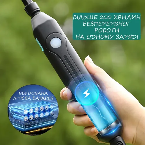 Обприскувач акумуляторний садовий 5 л, 1800 мА·год, USB, електричний, з насосом і насадками, тиск 0.2–0.4 МПа, до 3 м - фото 2