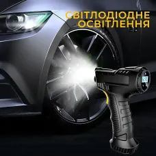 Автомобильный компрессор Модель 4, 12V 120Вт с цифровым дисплеем и автоотключением, портативный насос 150 PSI для шин, велосипедов