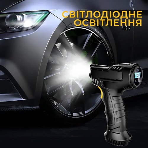 Автомобильный компрессор Модель 4, 12V 120Вт с цифровым дисплеем и автоотключением, портативный насос 150 PSI для шин, велосипедов