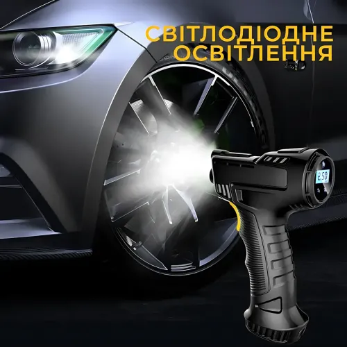 Автомобильный компрессор Модель 4, 12V 120Вт с цифровым дисплеем и автоотключением, портативный насос 150 PSI для шин, велосипедов - фото 4