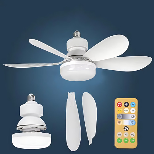 Потолочный вентилятор-лампа HX-R420 FLOWER FAN LIGHT 30Вт E27 с пультом ДУ, LED светильник с вентилятором, 3 скорости, 3 режима - фото 6