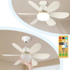 Стельовий вентилятор-лампа HX-R420 FLOWER FAN LIGHT 30 Вт E27 з пультом ДК, LED світильник із вентилятором, 3 швидкості, 3 режими