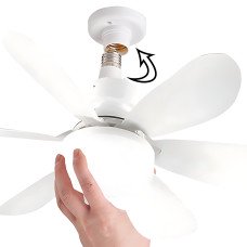Потолочный вентилятор-лампа HX-R420 FLOWER FAN LIGHT 30Вт E27 с пультом ДУ, LED светильник с вентилятором, 3 скорости, 3 режима