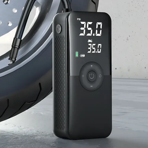 Автомобильный аккумуляторный компрессор Carsun C3106 4000 мАч 150 PSI 10 Бар, портативный воздушный насос 20 л/мин с LED дисплеем - фото 15