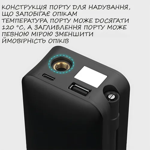Автомобильный аккумуляторный компрессор Carsun C3106 4000 мАч 150 PSI 10 Бар, портативный воздушный насос 20 л/мин с LED дисплеем - фото 18