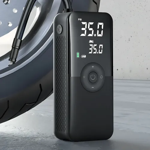 Автомобільний акумуляторний компресор Carsun C3106 4000 мА·г 150 PSI 10 барів, портативний повітряний насос 20 л/хв з LED-дисплеєм - фото 4