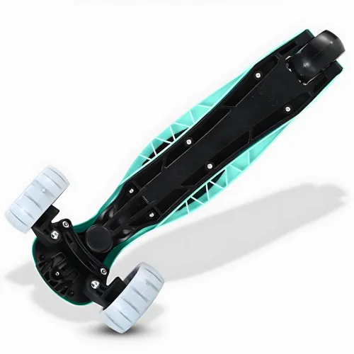 Дитячий триколісний самокат HK-44 зі світними колесами та складаним механізмом, для дітей від 1 до 5 років, бірюзовий - фото 5